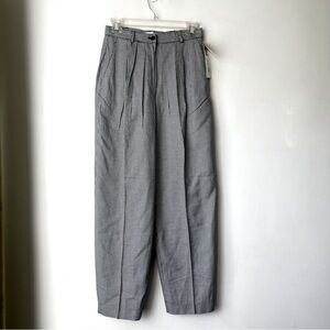 Vintage 90s Liz Claiborne Petites Navy & White Micro Houndstooth Trousers 8P NWT